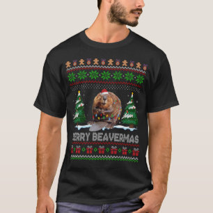 Camiseta Beaver Lover Navidades Ugly Xmas Beaver Swebe