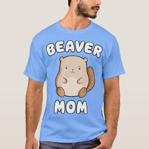 Camiseta Beaver Mom Cute Kawaii Drawing