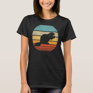 Camiseta Beaver Retro Vintage 60's 70s Sunset Rodent Animal