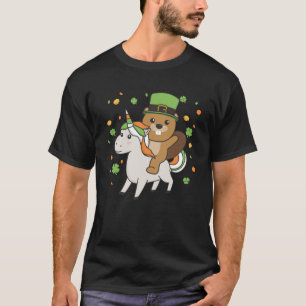 Camiseta Beaver with Unicorn St Patrick s Day Ireland Bebe