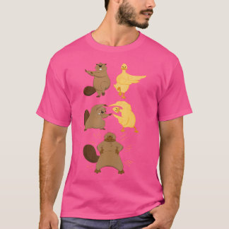 Camiseta Beaver Y Duck Fusion Dance Anime Funny Platypus