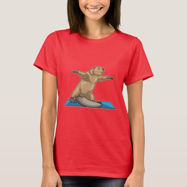 Camiseta Beaver Yoga Yoga Yoga (Anverso)