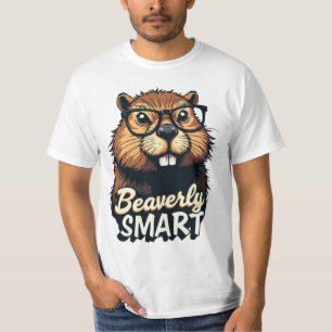 Camiseta Beaverly Smart - Gráfica divertida de castores con