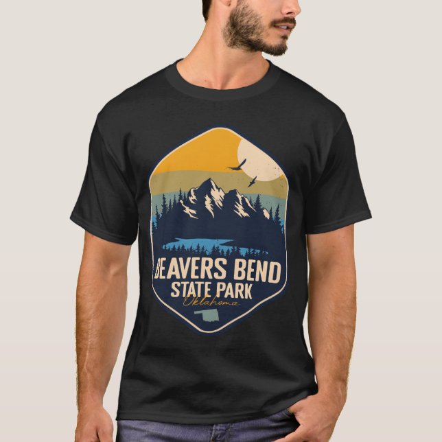 Camiseta Beavers Bend State Park Oklahoma OK Retro Camping  (Anverso)
