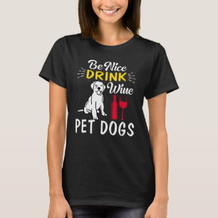 Camiseta beba bien mascotas de vino