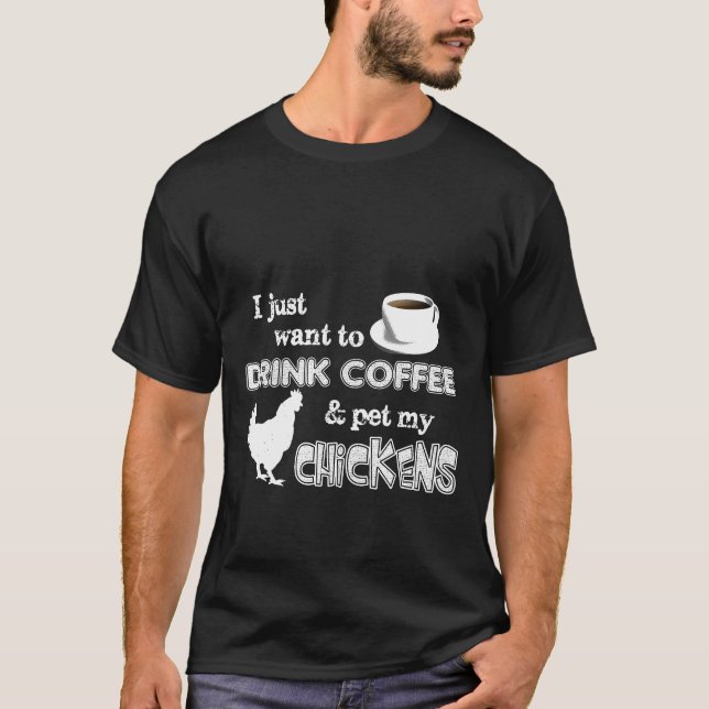 Camiseta Beba Café Y Mascota Mi Granjero De Pollos (Anverso)