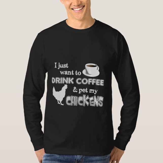 Camiseta Beba Café Y Mascota Mi Granjero De Pollos (Anverso)