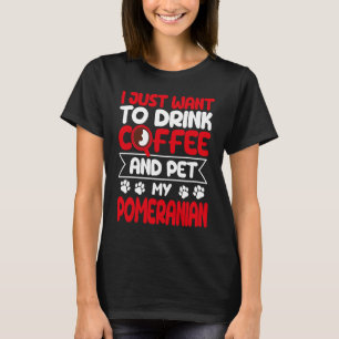 Camiseta Beba café y Mascota mi humor de perro pomerano