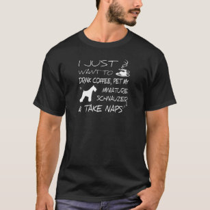 Camiseta Beba Café Y Mascota Schnauzer Funny Gif