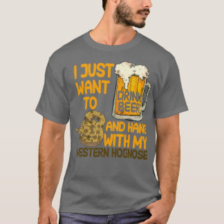 Camiseta Beba cerveza y cuelga con tontería occidental