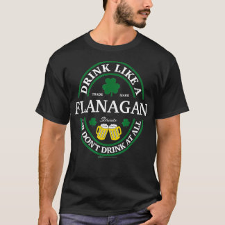 Camiseta Beba Como Un Día Flanagan Shamrock St Patricks