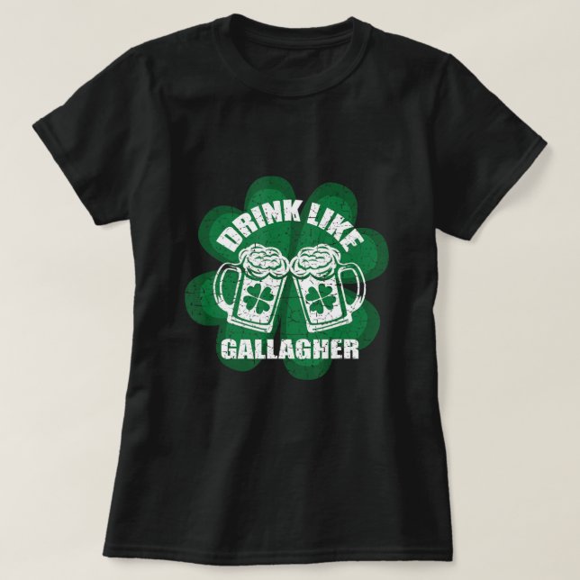 Camiseta Beba como un irlandés del Día de San Patricio Gall (Diseño del anverso)