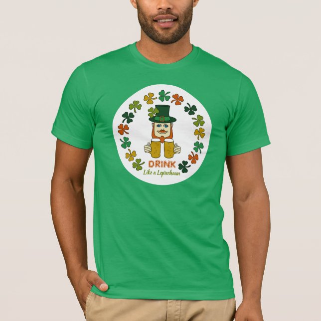 Camiseta Beba como un Leprechaun (Anverso)