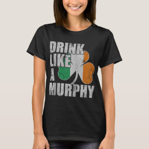 Camiseta Beba Como Un Murphy Irlandés De St Patricks Day Zi