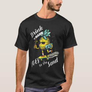 Camiseta Beba con dedos de mano al hombre de piña de arena 