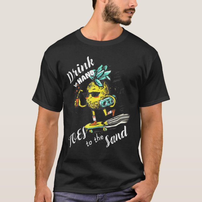 Camiseta Beba con dedos de mano al hombre de piña de arena  (Anverso)