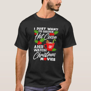 Camiseta Beba Hot Cocoa Watch Navidades Películas Graciosas