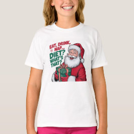 Camiseta Beba la siesta que dietética, Santa graciosa