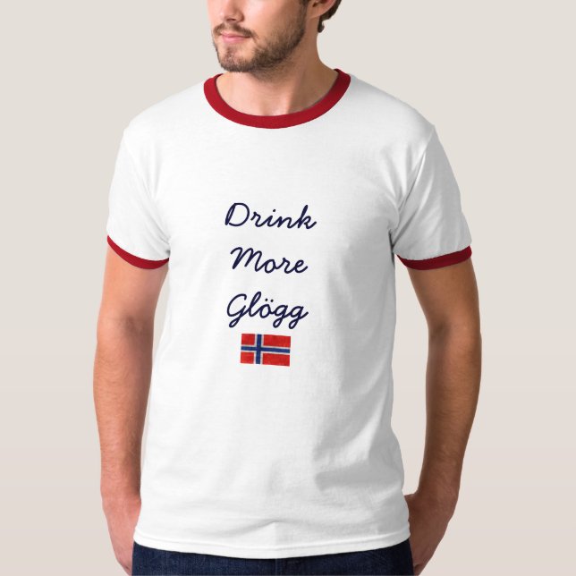 Camiseta Beba más bandera del noruego de Glogg (Anverso)