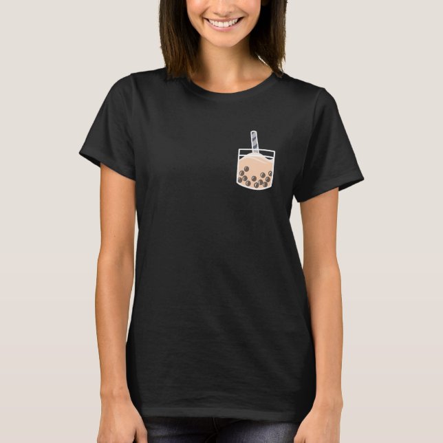 Camiseta Beba té Boba cada vez Boba Tea Fake Pocket (Anverso)
