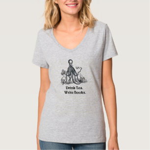 Camiseta Beba té. Escribe libros. Caballero del Octpus Vin