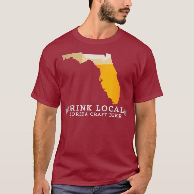 Camiseta Beba una buena cerveza artesanal local en Florida (Anverso)