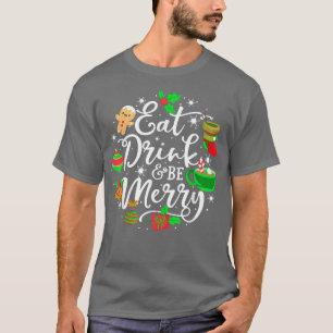 Camiseta Beba y sé feliz Navidad Luces de Navidad Mujeres N