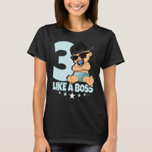 Camiseta Bebé 3 Chica de cumpleaños 3 años como un niño jef
