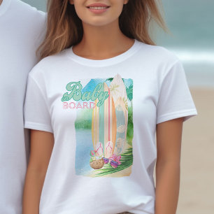 Camiseta Bebé a bordo acuarela