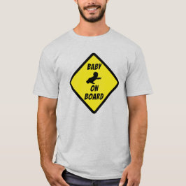 Camiseta BEBÉ A BORDO Rótulo Amarillo