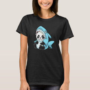 Camiseta Bebé adorable Panda Shark