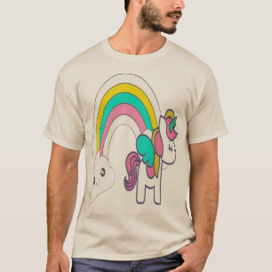 Camiseta Bebé adorable unicornio magia arcoíris con Clo fel