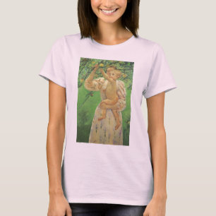 Camiseta Bebé alcanzando una manzana de Mary Cassatt