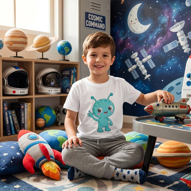 Camiseta Bebé Alien Espacial Monstruo Adorable (Subido por el creador)