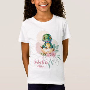 Camiseta Bebé Alligator Hatching Floral Hermana