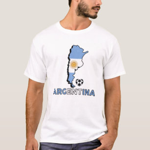 Camiseta Bebé argentino con bandera de fútbol