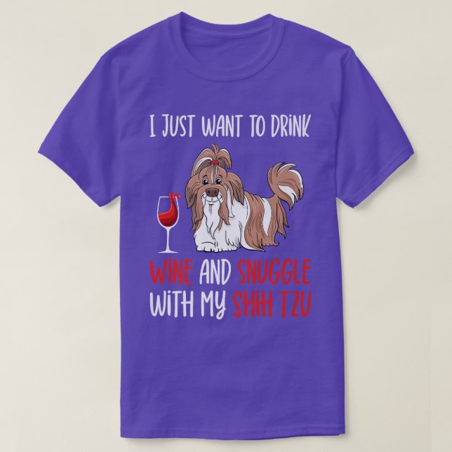 Camiseta Bebe Aroma De Vino Con El Propietario De Perro Shi (Diseño del anverso)