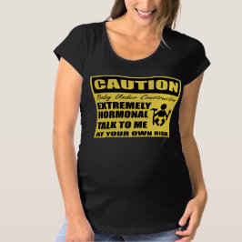 Camiseta bebé bajo construcción, maternidad divertida