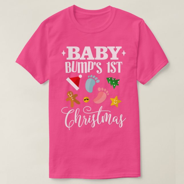 Camiseta Bebé bate primera maternidad de Navidad (Diseño del anverso)