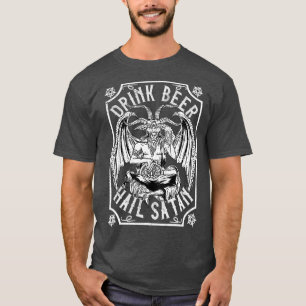 Camiseta Bebe Beer Beer Hail Satan I Satanic Baphomet I