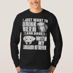 Camiseta Bebe Beer Hang Con Perro Recuperador De Labrador