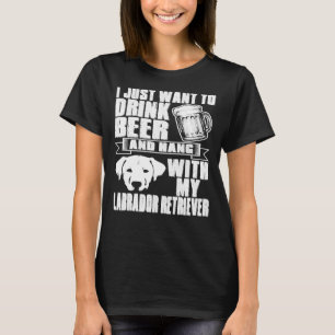 Camiseta Bebe Beer Hang Con Perro Recuperador De Labrador