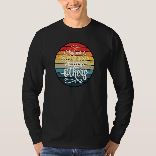 Camiseta Bebe Bien Con Otras Bebidas Retro Sunset (Anverso)