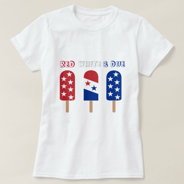 Camiseta Bebé blanco rojo debido a palitos 4 de julio (Diseño del anverso)
