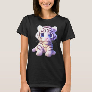 Camiseta Bebé Blanco Tigre Cachorro Articulo De Arte Para N