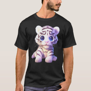 Camiseta Bebé Blanco Tigre Cachorro Articulo De Arte Para N