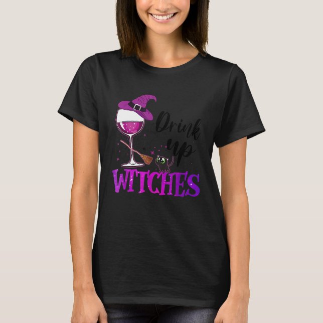 Camiseta Bebe Brujas Vino Vino Amante Bebida Ha (Anverso)