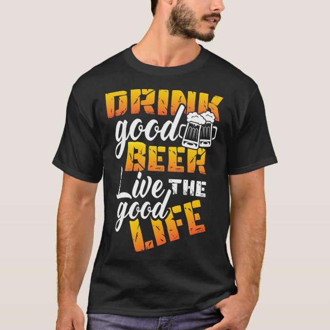 Camiseta Bebe Buena Cerveza Vive La Buena Vida Graciosa Cer (Anverso)
