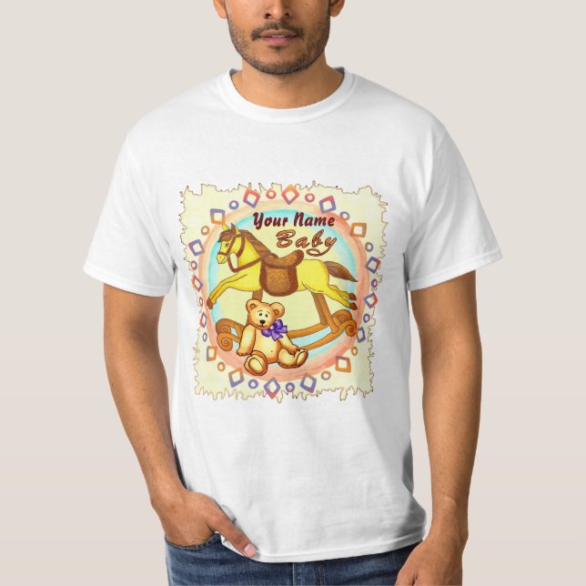 Camiseta bebé Caballo mecedor a punto (Anverso)
