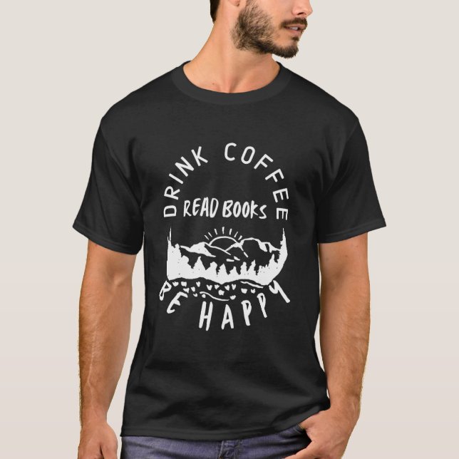 Camiseta Bebe Café Lee Libros Sé Feliz Positividad Para (Anverso)